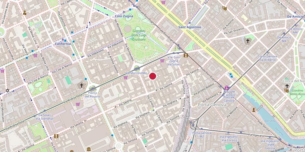 Mappa della sede legale di 77OS S.R.L. in Via Andrea Solari 11, 20144 Milano